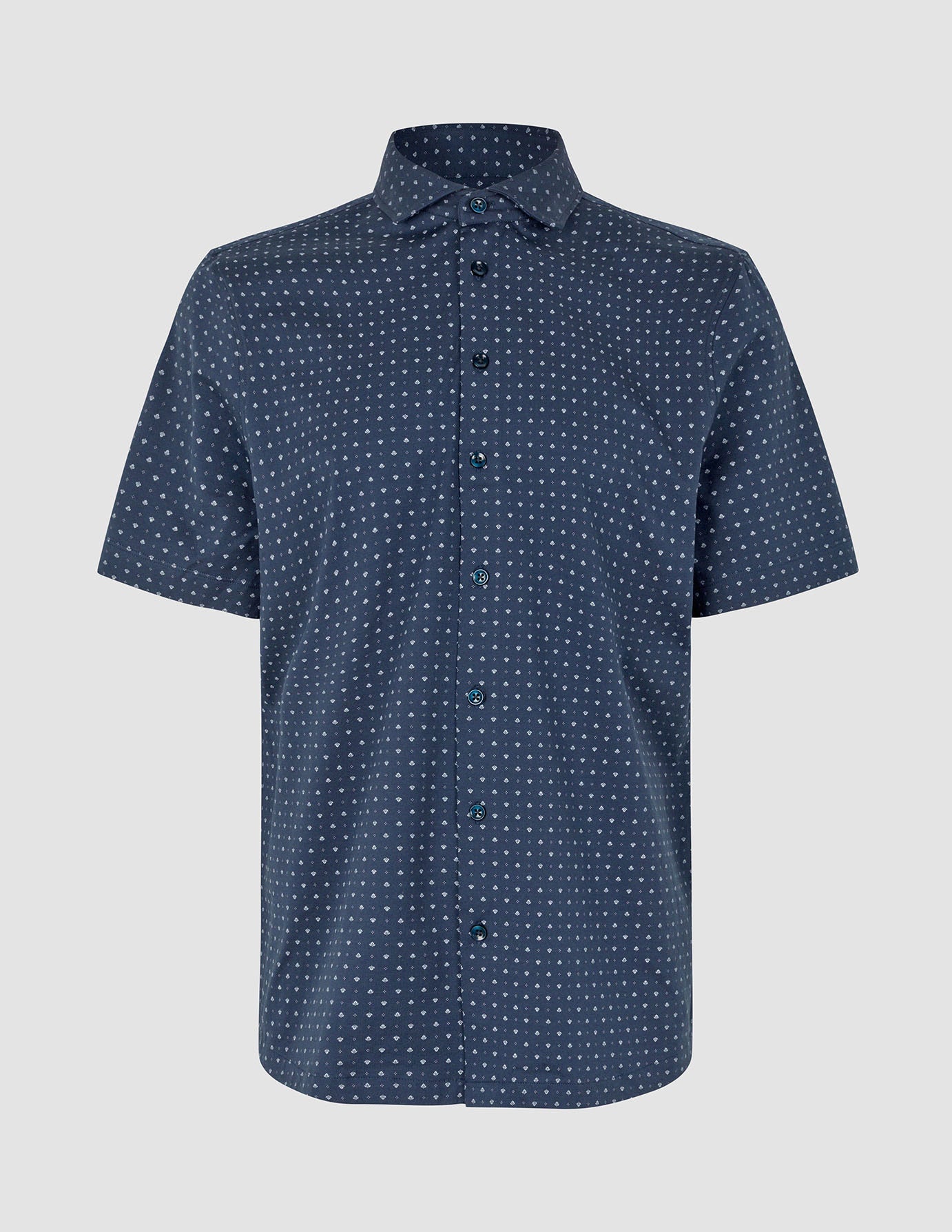 Classic Short Sleeve Shirt Lotus Navy